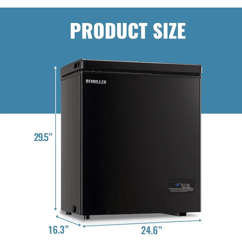 Compact Chest Freezer with Electronic Temperature Control