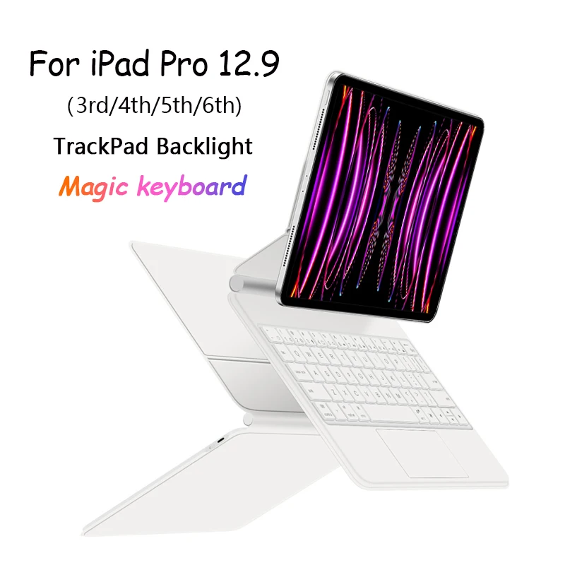 Tastiera Magica Teclado Per Ipad Pro 12.9 2022 2021 2020 2018 3Rd 4Th 5Th 6Th Generation Custodia Magnetica Trackpad Cover Per Tastiera