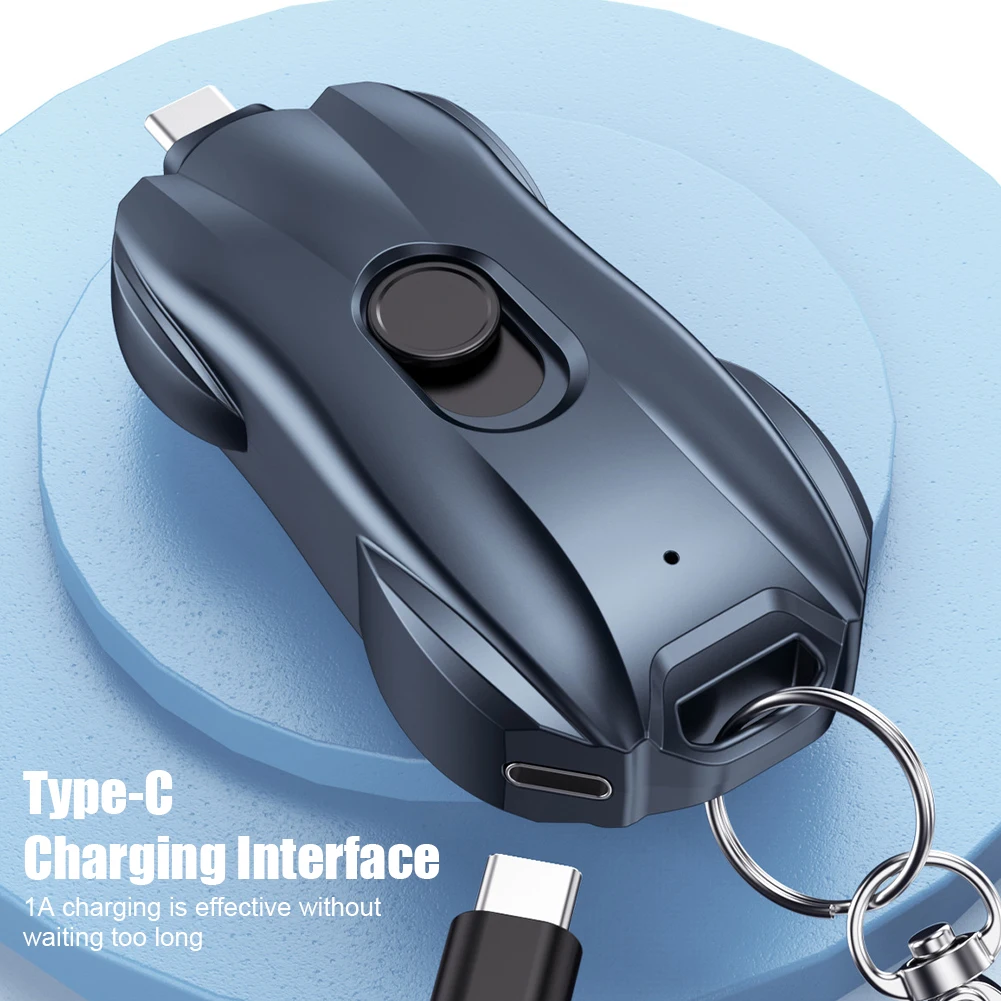 Portable Keychain Charger 1500mAh Type-C Ultra-Compact Mini Battery Pack Fast Charging Backup Power Bank For Iphone Devices