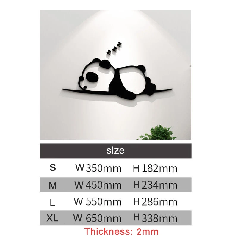 Stickers Muraux Panda – Dessinés à La Main – Décoration Intérieure – PVC
