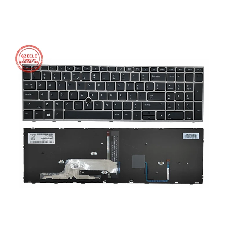 Nuova Tastiera Russa Usa Per Hp Zbook 15 G5 17 G5 Con Retroilluminazione