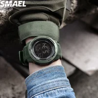 SMAEL 8105 montre pour hommes montres numériques sport montres LED hommes 50m montre étanche numérique lumière chronomètre 6