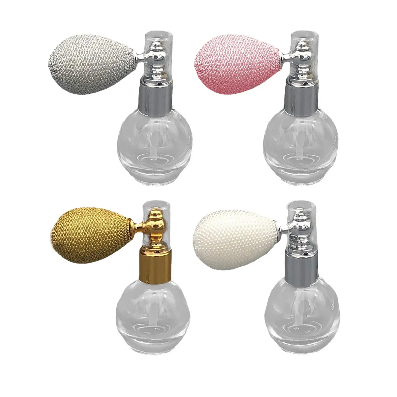 Perfume Spray Refillable Empty for Women Girls Transparent Pocket Home Salon Vintage Design Gift Idea Anti Clog 12ml