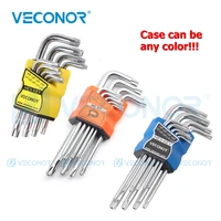 Jeu de clés Torx à bras Long et court, métrique Durable, clé étoile, outil manuel, tournevis T10 T15 T20 T25 T27 T30 T40 T45 T50 2