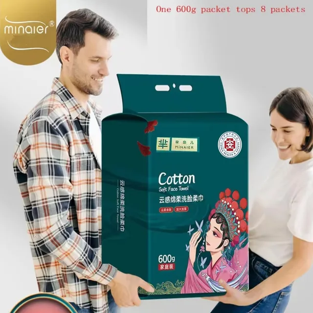Serviette de visage suspendue épaisse et agrandie, jetable, démaquillante, douce, essuyage, 600g 1