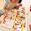 Little Bear Change Clothes Children's Early Education Wooden Jigsaw Puzzle Dressing Game Baby Puzzle Toys for Children Gift 1