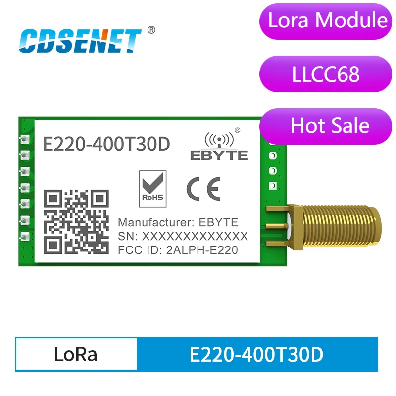 Ebyte 433MHz LLCC68 DIP 10km E220-400T30D Module wireless Long Range transceiver 