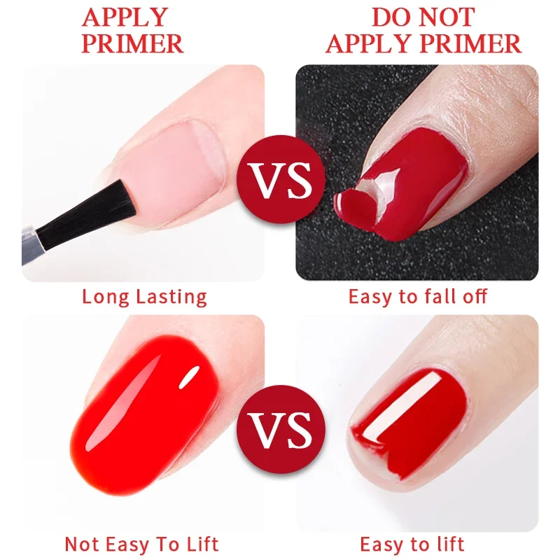 BOZLIN 15ML Nail-Primer Fast Air Dry Dehydrator Nail Polish Soak Off Nail Art Design No Need UV LED Lacquer Varnish
