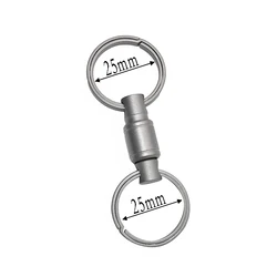 Titanium Quick Release Keychain with Rotary Universal Joint and EDC Quick Hang Buckle - Super Lightweight (Titanium 25mm - 1)