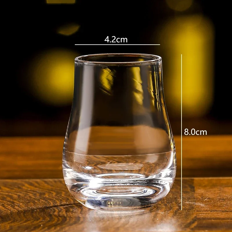 Whiskey Tumblers Glassware Round egg shaped clear Old Fashioned Whiskey Glasses with Wooden tray for Bourbon Barware whiskey glass