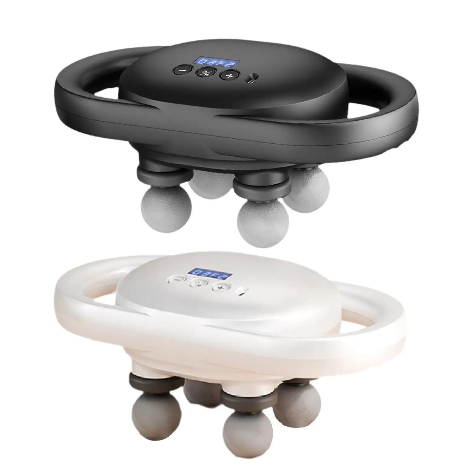 안마기 USB 튼튼한 타악기 마사지 장치, 다리 팔 등 목 근막 이완용 피트니스 장치, 4 헤드 이완 