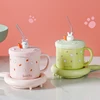 55℃ Rabbit Coffee Mug Heating Pad Cup Warmer Constant Temperature Coaster Electric Mug Mat Milk Tea Water Heater Gift Set 1