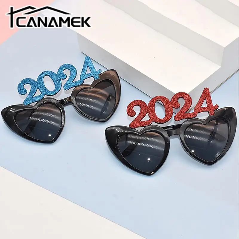 

Забавные очки с цифрами, украшение на новый год для дома, 2024, новый год, фотография, фотография, реквизит для взрослых и детей