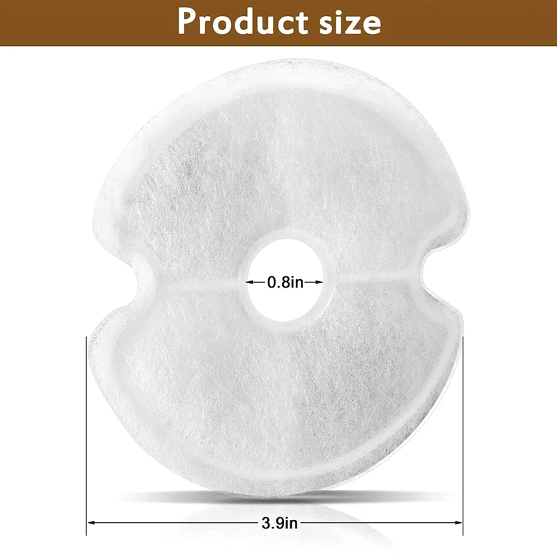 1/4pcs Cat Water Fountain Activated Carbon Cotton Filter Multiple Filtration Pet Water Fountain Replacement Filters