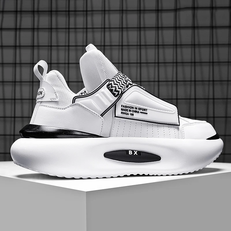 남성용 워킹 테니스 신발, 러닝 스니커즈, 두꺼운 밑창, 경량 캐주얼 신발, 고품질, 가을 