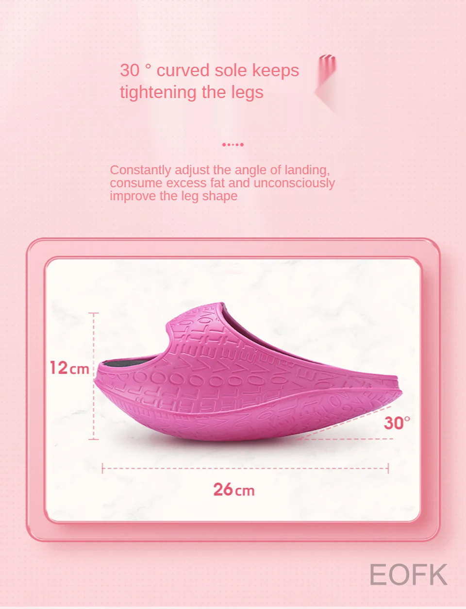 Description Picture 5 of itemWoman Sandal Artifact Leg Slimming Toning Shoes Hips Shaping Fitness Stretching Weight Loss Thick Balance Slippers Female Slides