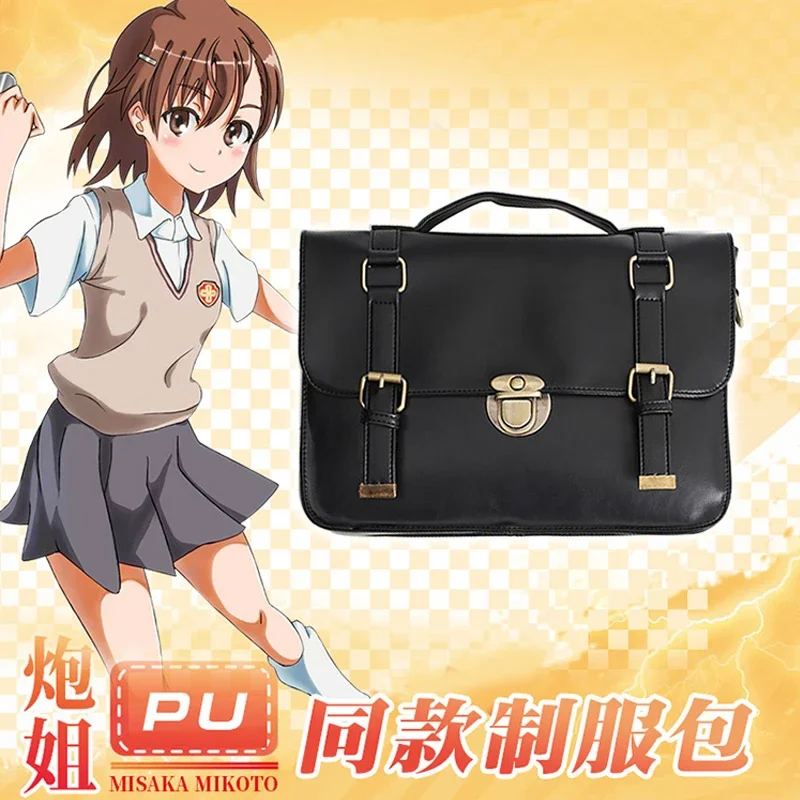 

Anime Toaru Kagaku no Railgun Misaka Mikoto Single Side Messenger Bag JK Clear Itabag Shoulders Bag Handbag Ita bag Cosplay