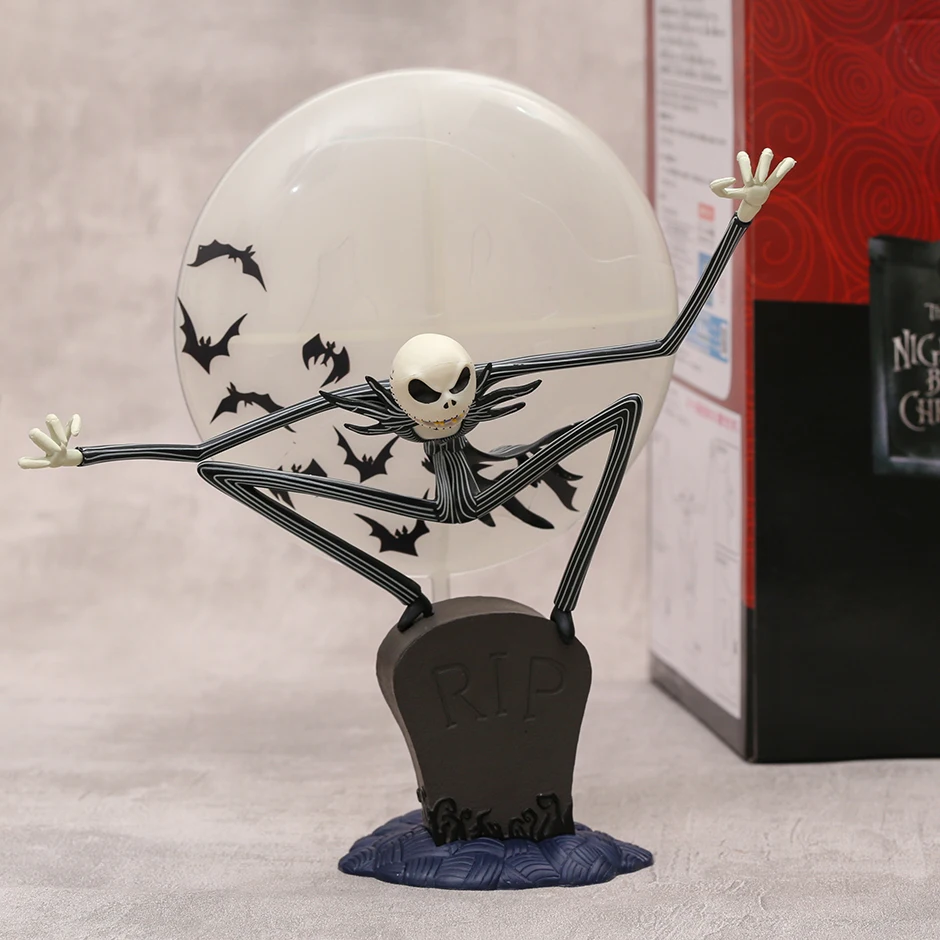 Luminoso Jack Skellington Nightmare Before Christmas Figure Pvc Collection Model Toy Doll Brinquedos