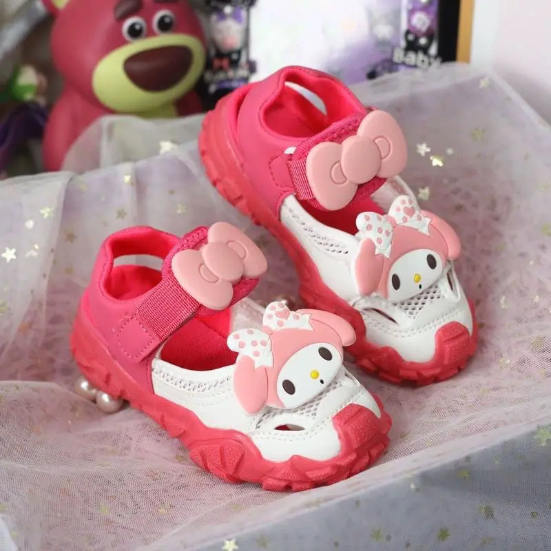 

Summer My Melody Anime Sweet Kawaii Sanrio Fashion Sandals Shoes Cute Cartoon Breathable Casual Beach Shoes Toys for Children