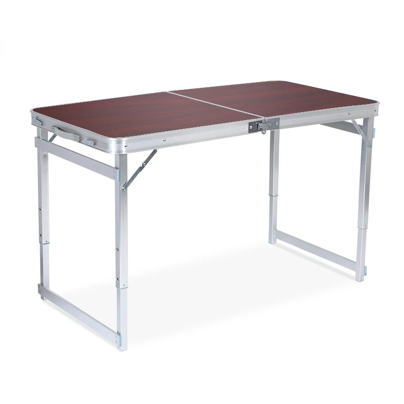 

Adjustable Height Portable Folding Camping Table Set with Folding Stools
