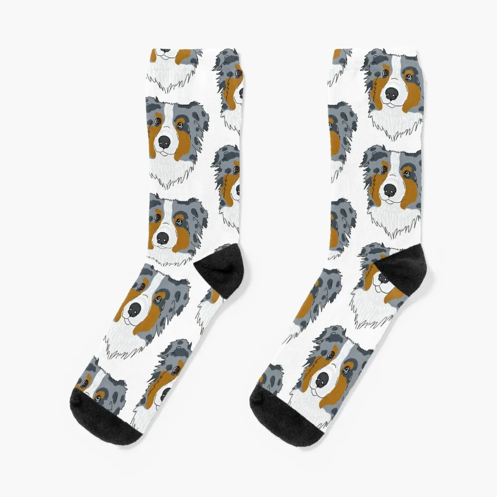 Australian Shepherd Socks Thermal man winter retro gifts Socks Male Women's