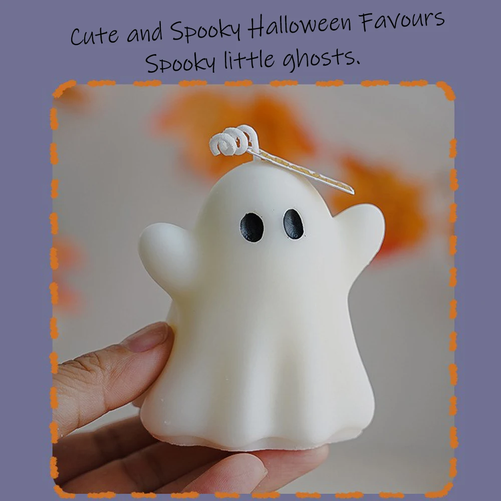 Halloween Ghost Candle Single Wick Jar Design Creative Ornaments Atmosphere Fragrance Candle Luxury Gift Party Desktop Decor