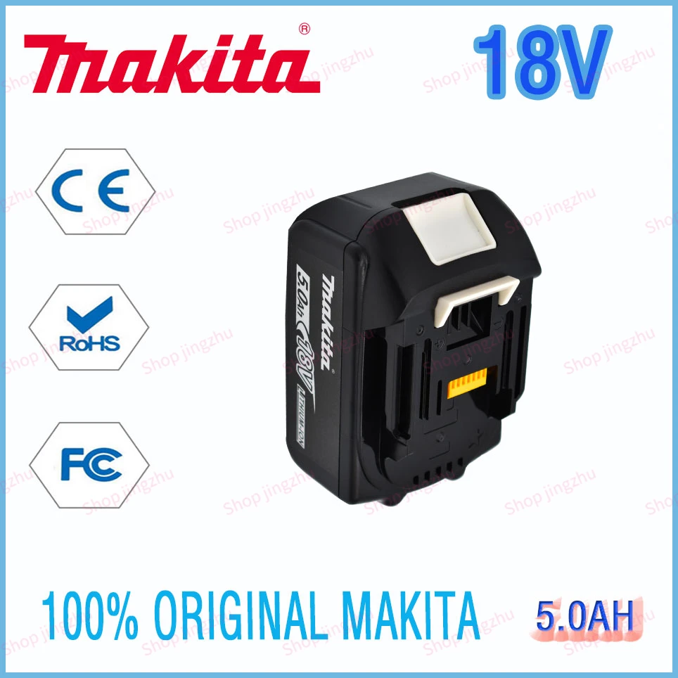 

100%Original Makita 18V 5.0Ah, replaceable LED lithium-ion battery LXT BL1860B BL1860, rechargeable power tool battery