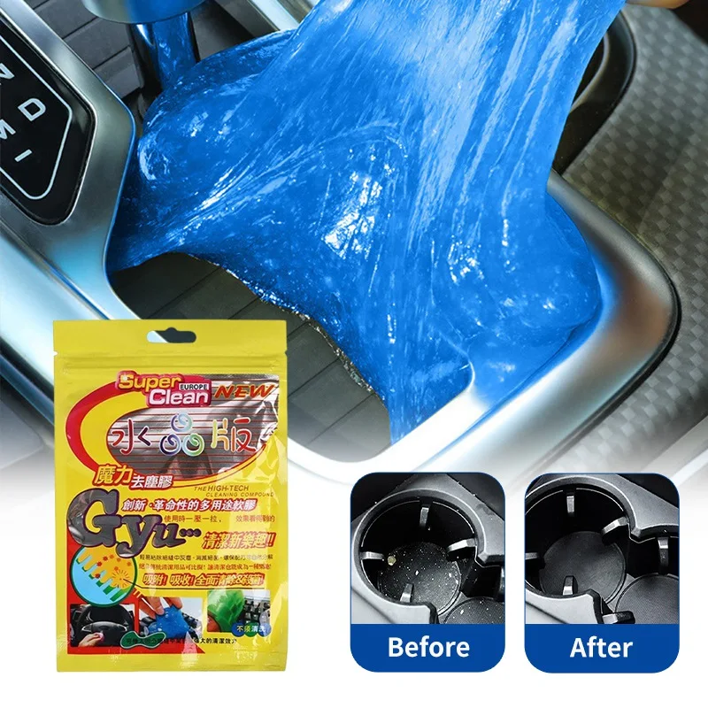 Car Cleaning Gel Air Outlet Dust Remove Car Interior Clean Magic Mud Household Keyboard Dashboard Cleaning Tool Auto Accessories