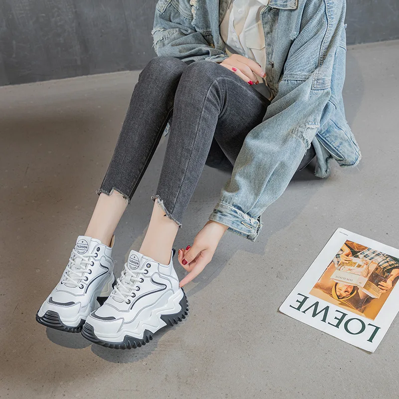 Scarpa Tacchi Giovanili Scarpe Da Ginnastica Con Plateau Da Donna