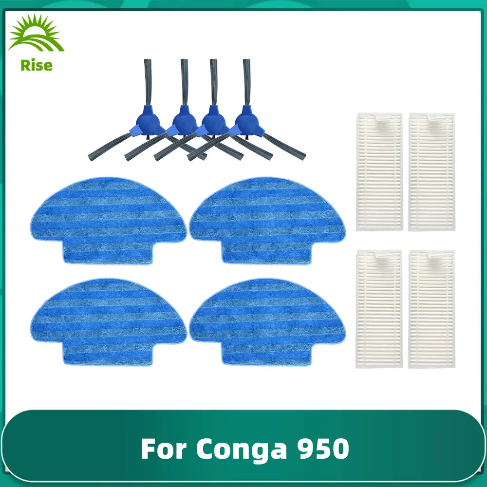 Sobressalentes para Conga 950 Robot Vacuum Spin Side Bursh Mop Panos Substituição de Pano Acessório Peças