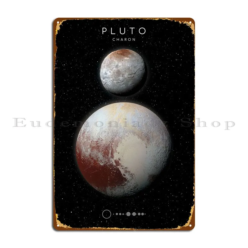 Nano Planet Pluto Metal Sign Printing Custom Cinema Wall Decor Garage Tin Sign Poster