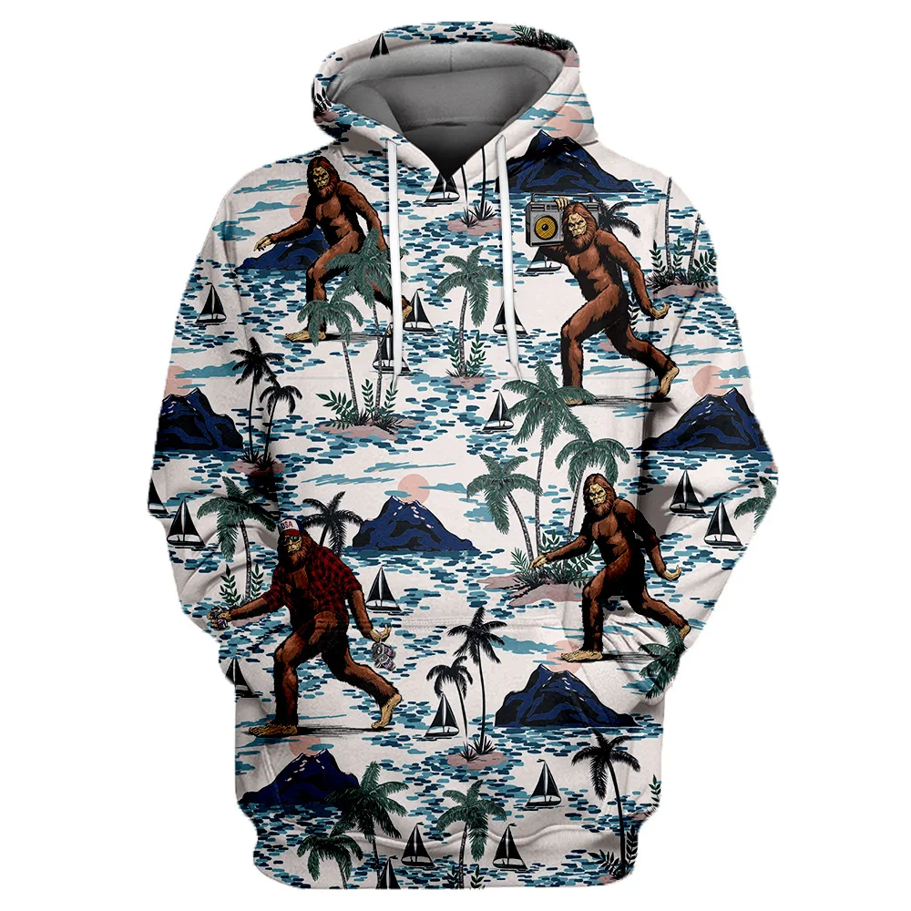

Толстовка Bigfoot с 3D принтом для мужчин и женщин, Модный свитшот, пуловер на молнии, повседневный спортивный костюм, A41