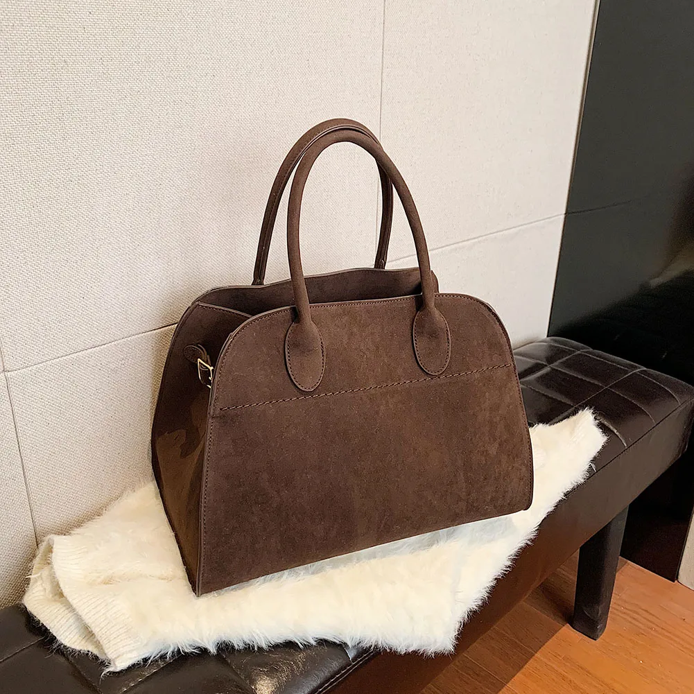 Nuove borse da donna Tote in pelle scamosciata Borsa a tracolla da donna a tracolla retrò di grande capacità Borsa a mano firmata 명품가방_voghion.com