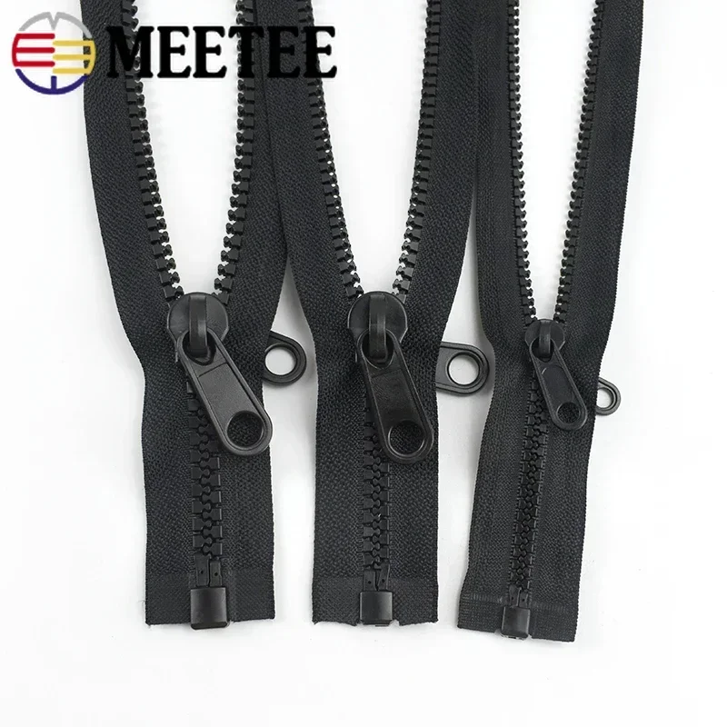 60-300cm meetee 5# 8# 10# pryskyřice zipy dvojitý sided na zip posuvníku tahoun pro stan bunda oblečení dlouhé zips DIY šicí příslušenství