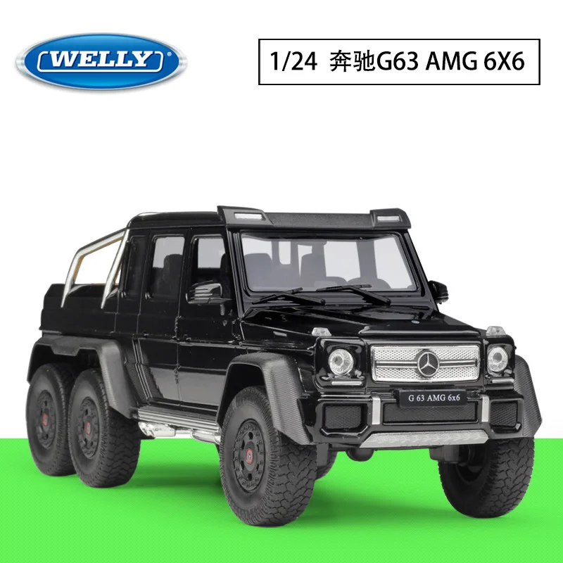 WELLY 1:24 Mercedes Benz G63 AMG 6X6 Simulation Alloy Car Model Adult Collection Crafts Decoration Collection Toys Tools Gifts