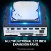 Multifunctional 5.25 inch Front Panel Expansion Hub with 3 USB3.0 2 USB2.0 Ports 5-in-1 Card Reader Support One-key Backup Panel 4