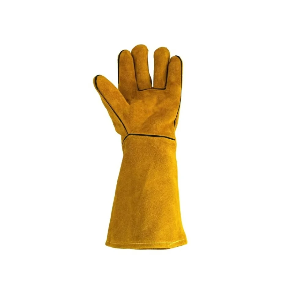 Stock Welding Gloves Heat Cut Resistant Insulated Custom Design Welding Leather Gloves Safety Work Labor Glove