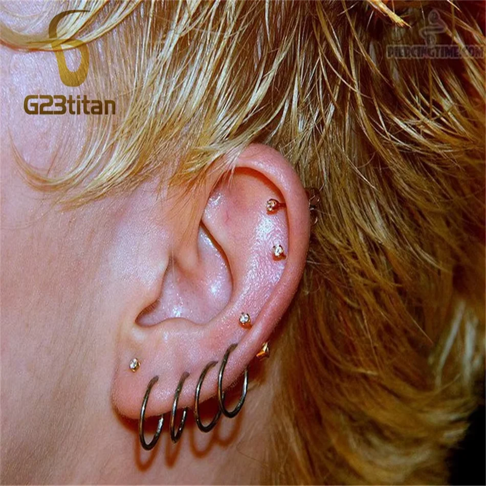 Titanium Allergy-Free Hinged Segment Hoop for Lip, Nose, Septum, Ear, Tragus, Cartilage, and Rook Piercings