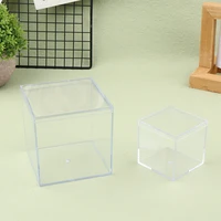 1Pc Transparent Acrylic Boxes With Cover Organizer Gift Packing Box Food Candy Storage Container For Home Figure Toy Display 2