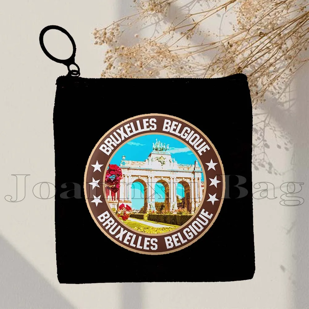 Barcelona Spain Brussels Greenland Los Angeles Madrid Massachusetts Carolina San Antonio Coin Purse Key Case Bag Wallet Pouch