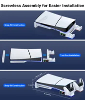 BEBONCOOL PH100 For PS5 Pro ＆ Slim Digital / Disc Version Horizontal charging brack with lights Suitable For PlayStation 5 PRO - Image 2