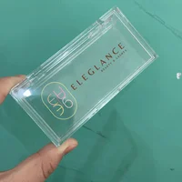 Private Label Lash Box Wholesale Clear Acrylic Eyelash Cases Custom Logo Lash Packaging Boxes 2
