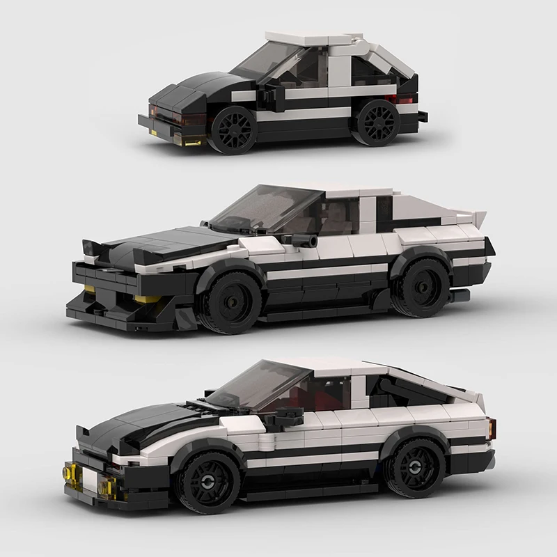MOC 스피드 스포츠 F1 시티 레이싱카 AE86 빌딩 블록 브릭 자동차 슈퍼카 분노의 질주 1 MK4 수프라 어린이 장난감 소년용