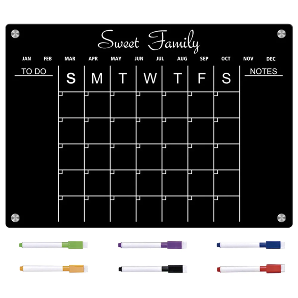 Magnetic Fridge Board Whiteboard Pens Dry Erase Acrylic for Wall Refrigerator Clear