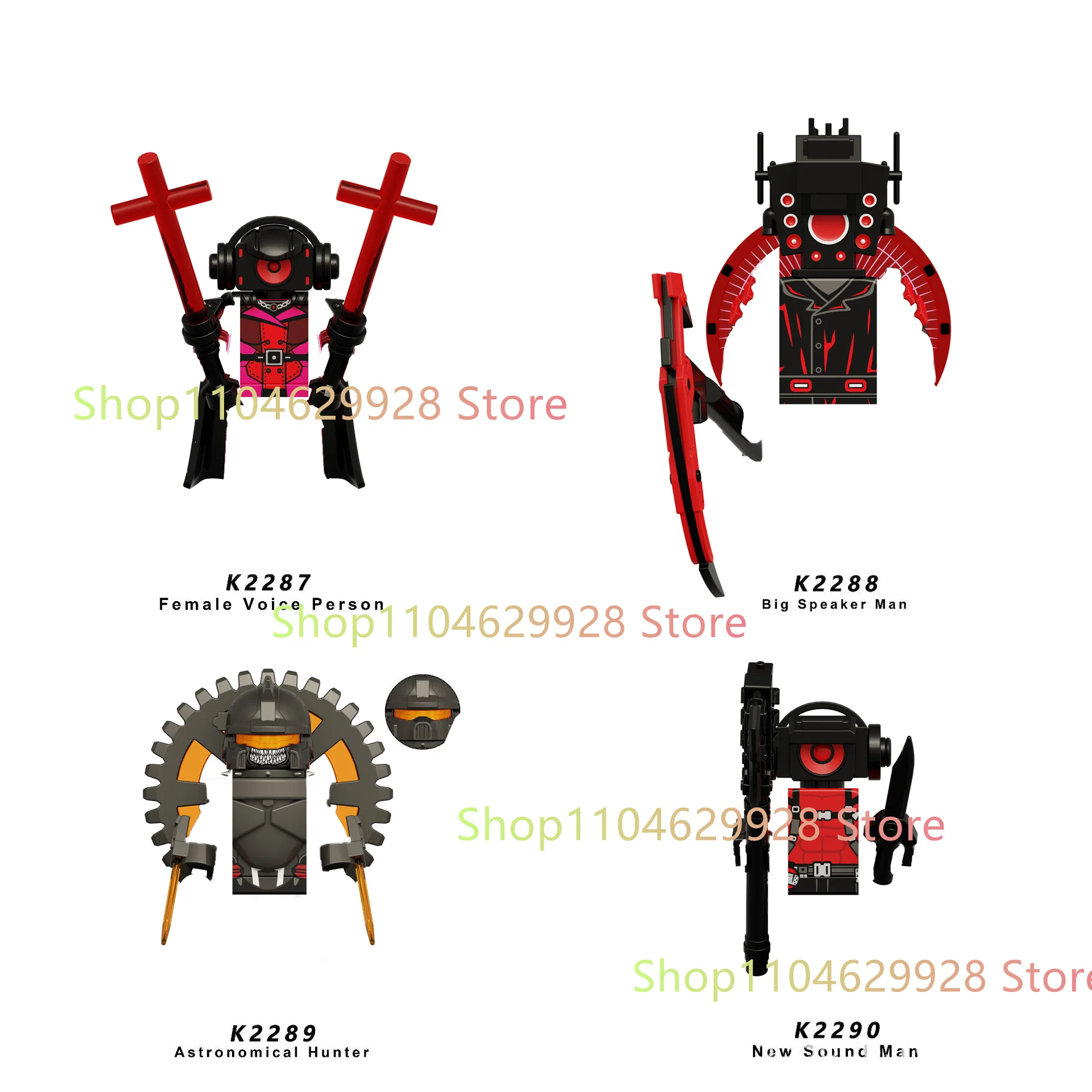 KDL DJ Skibidi Toilet Man Figures Anime Block Toys TvMan Titan Bricks Model Toy For Kid Birthday Gift
