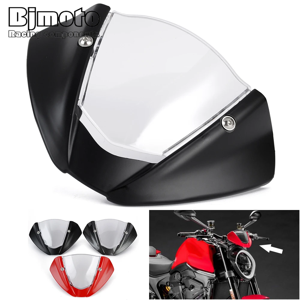 

For Ducati Monster 950 937 2021 2022 Windscreen Windshield Wind Deflector Shield Screen Visor with Bracket Motorcycle