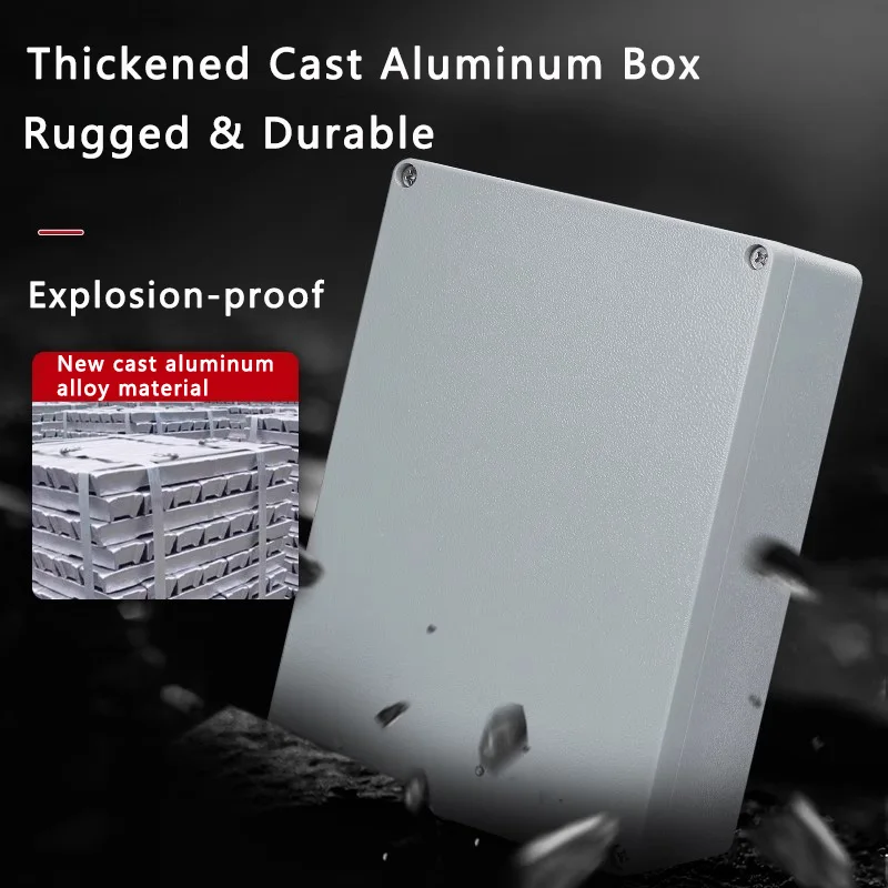IP67 Cast Aluminum Waterproof Junction Box Outdoor Electronic Project Explosion-proof Sealed Enclosure Case for Electronic