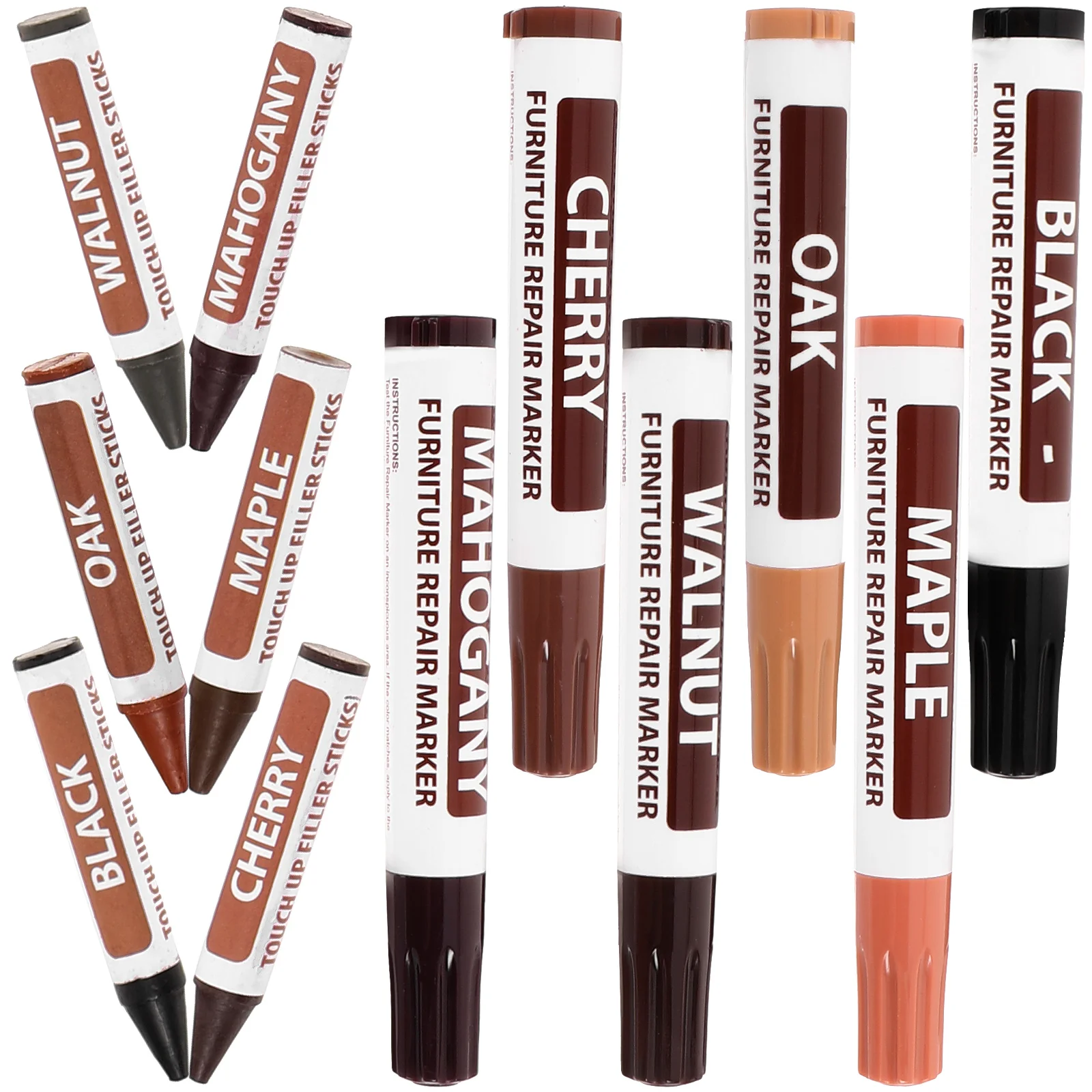 

1 Set of Furniture Touch-up Markers Wood Furniture Repair Markers Wood Scratch Repair Markers