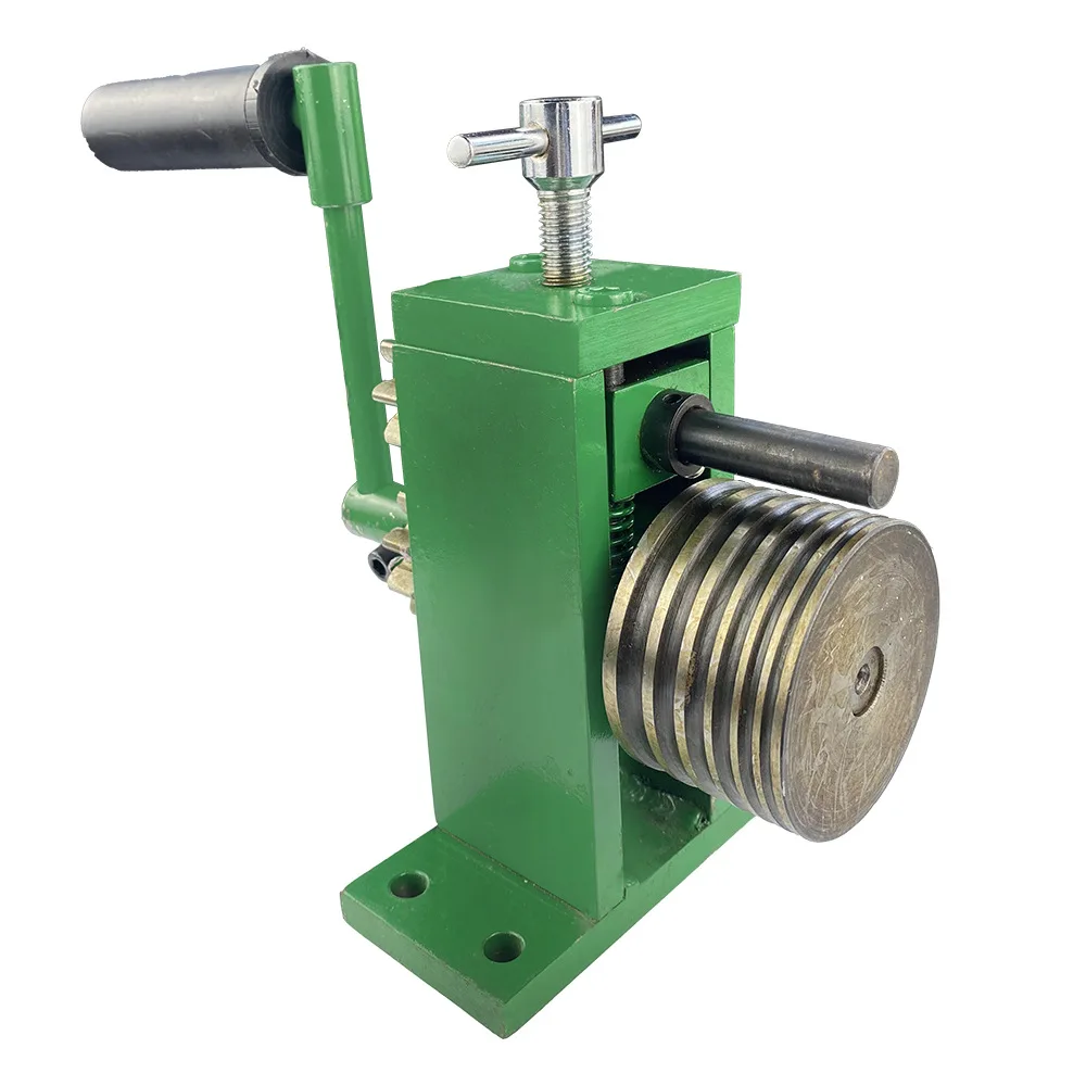 Hand Crank Gold and Silver Jewelry Rolling Mill Machine,Stainless Alloy  Manual Tablet Press Green for Jewelry Gold Making, DIY Metal Wire Flat  Jewelry