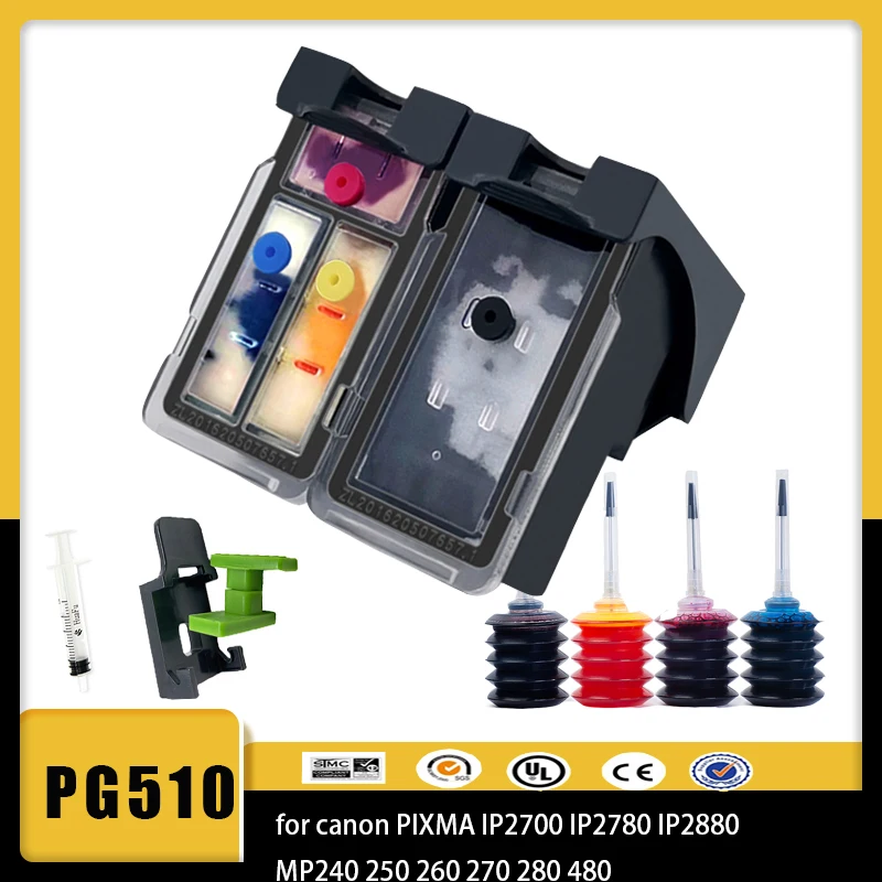 PG510 CL511 Remanufacturé Canon PG-510 CL-511 Cartouches pour Canon Pixma MX350 MX360 MX320